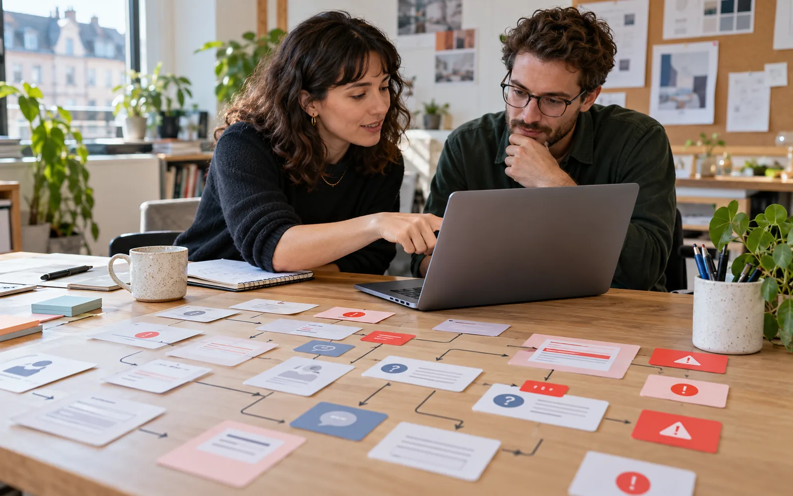 Projektantka UX testująca z użytkownikiem pomoc przy formularzu